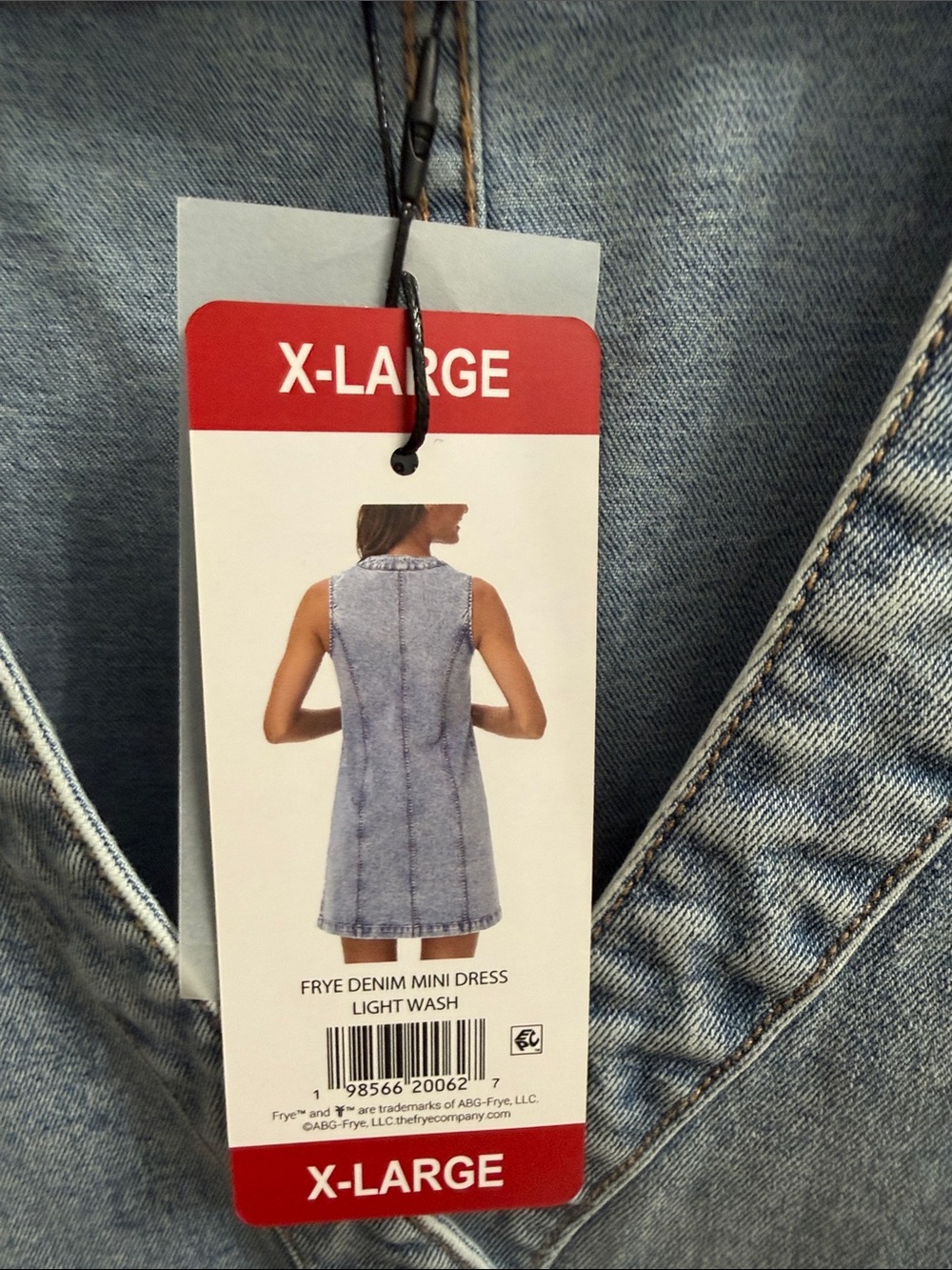 Frye Light Wash Blue Denim Dress - Picture 3 of 7